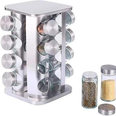 Imagem de Porta Condimentos Temperos Giratorio 12 Potes Frasco Tempero - Wincy