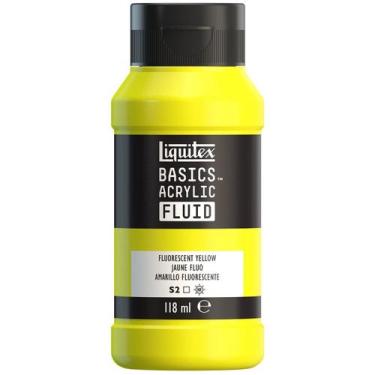 Imagem de Tinta Acrílica Liquitex Basics Fluid 118ml Fluo Yellow, Fluid