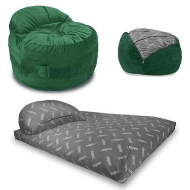 Imagem de CordaRoy's Chenille Nest Puff, cadeira conversível dobrável de cadeira para cama, como visto no tanque de tubarão, floresta tropical, cheio