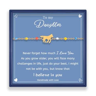 Imagem de AINILOVE Pulseiras de ferradura para mulheres, banhado a ouro 14k, pulseira de elos de ferradura de aço inoxidável para mãe, filha, irmã, amiga, cavalo, presentes para amigas, irmãs, amantes de