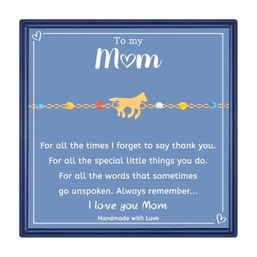 Imagem de AINILOVE Pulseiras de ferradura para mulheres, banhado a ouro 14k, pulseira de elos de ferradura de aço inoxidável para mãe, filha, irmã, amiga, cavalo, presentes para amigas, irmãs, amantes de