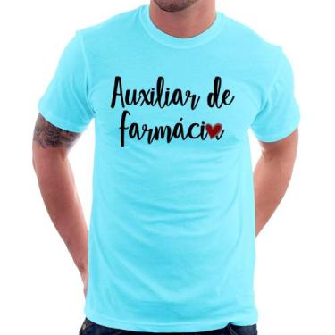 Imagem de Camiseta Auxiliar de Farmácia por Amor - Foca na Moda, Azul claro, M