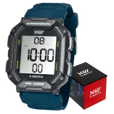 Imagem de Relógio X watch de Pulso Digital Quadrado Masculino Original-Masculino