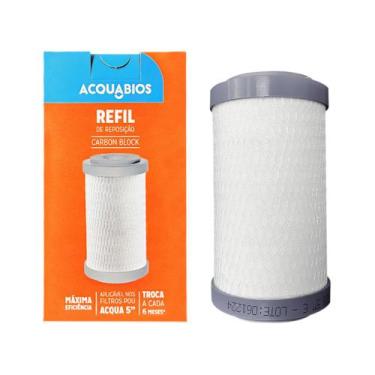 Imagem de Refil de Reposição Filtro Com Torneira Carbon Block Acqua 5" Acquabios