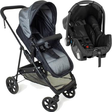 Imagem de Carrinho de Bebe Napoli Cinza Bebe Conforto Galzerano