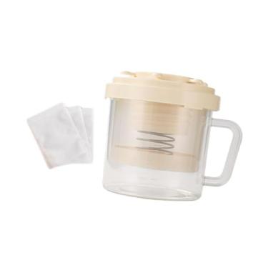 Imagem de IEUDNS Filtro de iogurte grego fabricante de iogurte com filtro de separação de soro para ferramenta de tampa para molho de queijo vegetal sopa de, Branco