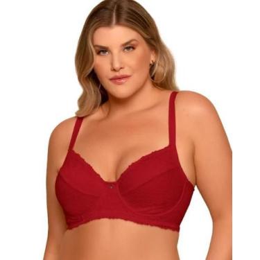 Imagem de Sutiã plus size sem bojo com aro em renda Nayane Rodrigues SP84, Cerej