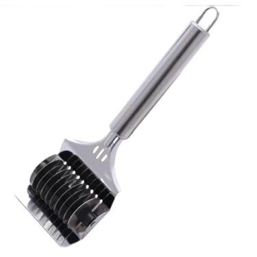 Imagem de Cortador de macarrão para macarrão, rolo de malha de macarrão de aço inoxidável, máquina de espaguete de macarrão portátil, cortador de massa com alça confortável, ferramentas de cozinha de cozinha, 1