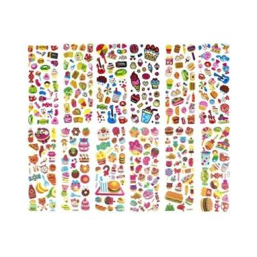 Imagem de Adesivos de Dinossauro 3D para Crianças - 12 Folhas para Decoração de 