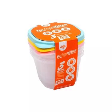 Imagem de Conjunto de 3 Potes Lisboa 510ml Tudupratico - Dup