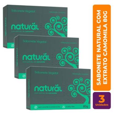 Imagem de Kit c/ 3 Sabonete Vegano Natural com extrato Camomila 80g - Orgânico N