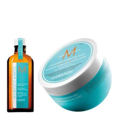 Imagem de Kit Moroccanoil Óleo de Argan Tratamento LIGHT 100ml + Máscara de Hidr