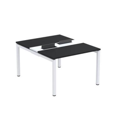 Imagem de Estação de Trabalho Mesa Plataforma Escritório Dupla para 2 Pessoas co