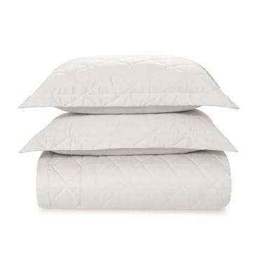 Imagem de Jogo de Colcha Queen Algodão Egípcio Cetim 300 Fios Toque Supremo 3 Peças Bossa Karsten