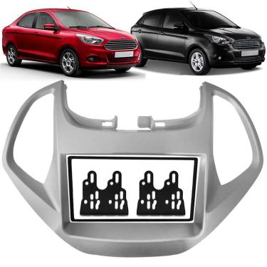 Imagem de Moldura De Painel 2 Din 7 Pol Ford Ka Hatch Sedan 2015/2018