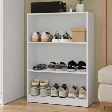 Imagem de Estante Sapateira 3 Prateleiras Sem Portas Branco Madesa