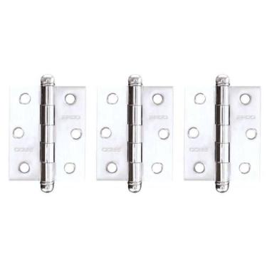 Imagem de Dobradiça Sem Rolamento Inox Polido Pado 3530 - 3.1-2 Com 3 Unidades