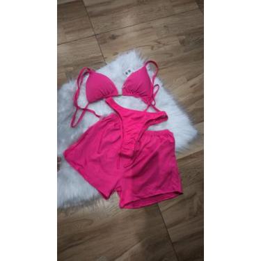 Imagem de Conjunto de Biquíni com Short  3 Peças para Moda Praia e Verão - BEA F