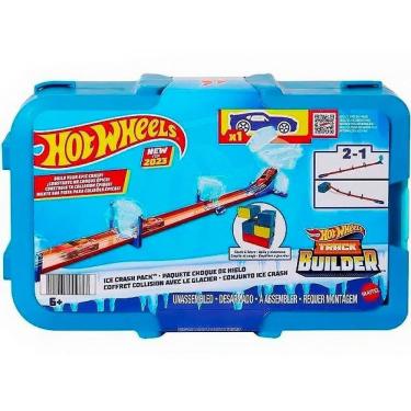 Imagem de Pista Hot Wheels Caixa Track Builder Ice Crash Hnj66 Hkx40