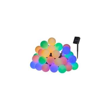 Imagem de Luzes solares Garland Lights: esferas de LED brancas multicoloridas co