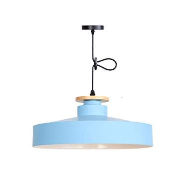 Imagem de CHENKUI Abajur criativo colorido, luminária pendente de restaurante, luminária industrial semi-embutida para pendurar base E26/E27, luminária de teto decorativa ajustável para cozinha, quarto, sala de