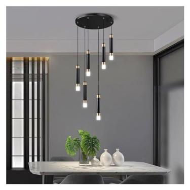 Imagem de XFNVXC Decoração de casa moderna luzes LED lustre iluminação de sala de estar lustre de LED lustre de restaurante iluminação interna, moderno