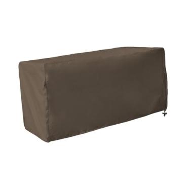 Imagem de Baoblaze Capa para sofá de dois lugares, capa para área externa com cordão em tecido Oxford, à prova d'água, banco de armazenamento, para cadeira de móveis, CafÉ, S