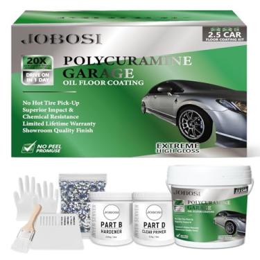 Imagem de Tinta de piso de areia epóxi autonivelante - Tinta de piso de garagem branca mármore cinza 3 litros | Revestimento de areia colorido epóxi resistente a rachaduras | Acabamento antiderrapante à prova