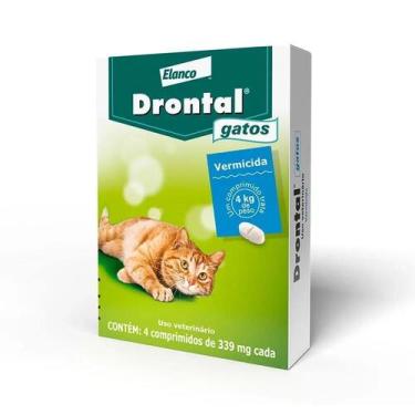 Imagem de Vermífugo Gatos de 4 Kg Drontal C/4 Comprimidos - Elanco