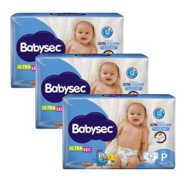 Imagem de KIT 3 FRALDA BABYSEC GALINHA PINTADINHA MEGA P / 42 = 126 un