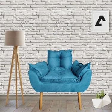 Imagem de Poltrona opala AZUL - BELIEVE DECOR