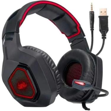 Imagem de Headset p3 gamer pc console xbx play4 controle de volume led - Knup