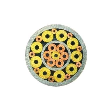 Imagem de Rebites De Mosaico Para Cabo De Faca, 8mm De Diâmetro - 1 Peça, 20 Designs Requintados, 9/39cm De Comprimento, Construção Em Aço, Latão E Cobre, Para Fabricação De Facas DIY(Pattern 19,9cm)