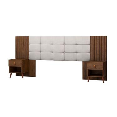 Imagem de Cabeceira Box Capitone 106x225cm Lady Marrom/bege