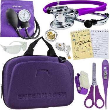 Imagem de Kit Maleta Luxo Estagio Aparelho de Pressao Estetoscopio - Love Saude,