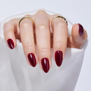 Imagem de Findigit Red Press On Nails Curto de Amêndoa – Vermelho Macio Gel Prensado nas Unhas, Cola nas Unhas com Cola de Unha, Reutilizável em 16 Tamanhos, Kit de 32 Unhas Falsas, Amêndoa Rosa