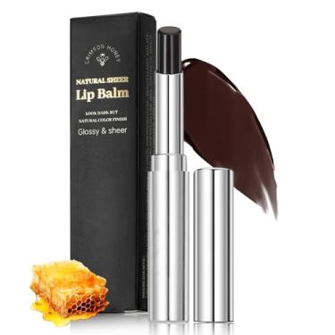 Imagem de Batom Noir Honey, cor labial hidratante, protetor labial nutritivo, batom Honey Noir adequado para todos os tons de pele, cuidados labiais naturais, hidratação de longa duração, não pegajoso (preto)
