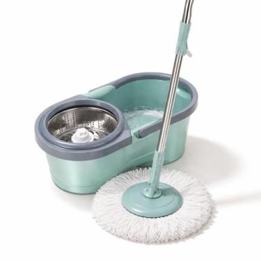 Imagem de Mop Giratório 360 Com Centrifugação Lava E Seca Microfibra - Genérica