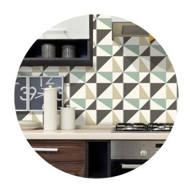Imagem de Adesivo de azulejo geométrico retrô - Colacomigo