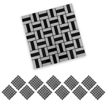 Imagem de Pastilha De Vidro Autocolante Kit 11 Parede Cozinha Banheiro Sala Decorativa Facil Aplicacao Moderna Reforma Requinte