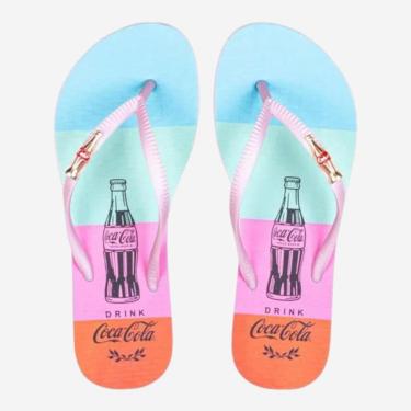 Imagem de Chinelo Coca Cola Bottle Stripe Feminino Rosa-Feminino