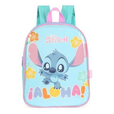 Imagem de Mochila Costas Pequena Creche Petit Stitch Baby Aloha, Verde