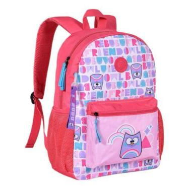 Imagem de Mochila Escolar Meninas Oficial Bubu E As Corujinhas , Rosa, Chiclete