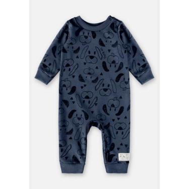Imagem de Macacão em Moletom Bebê Menino Up Baby, Azul, P