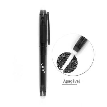 Imagem de Caneta Esferografica Apagavel Multiuso Preta - KIT