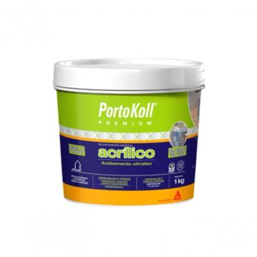 Imagem de Rejunte Acrílico Portokoll Branco Antimofo 1kg com Acabamento Ultraliso para Pisos e Paredes Internos e Externos 10CM