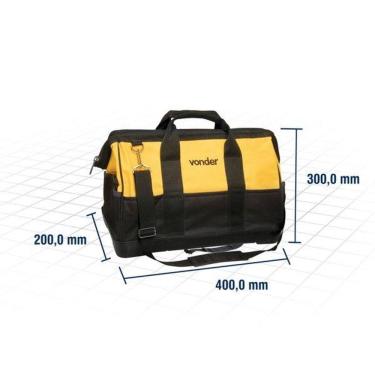 Imagem de Bolsa de Ferramentas BL003 com 22 Divisões e Abertura Total Amarelo e Preto Vonder 40CM 12KG