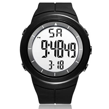 Imagem de Relógio Digital Masculino Sport Silicone Relógio de Pulso Unissex Tela Led A Prova D'água (C3)