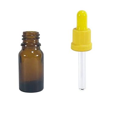 Imagem de Frasco de Vidro Âmbar 10ml conta gotas (20 Pecas) Cor:Amarelo