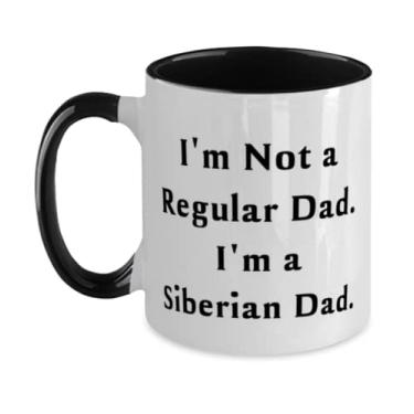 Imagem de Caneca barata de gato siberiano dois tons 325 ml, I'm Not a Regular Dad. I'm a Siberian Dad, presente para amantes de gatos, lindos presentes de amigos